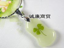 Europa Clover Series Gourd Slim Luminous Pendant Metal Necklace OXL030BY38