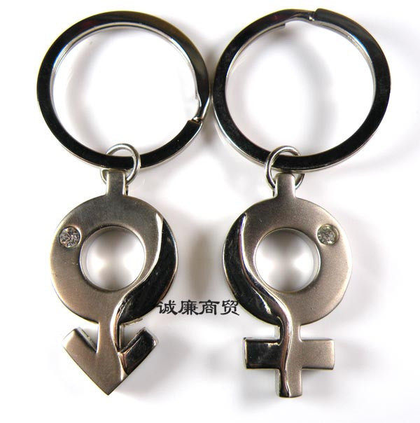 Alloy Couple Keychain Key ring Keychain Male and Female Symbol Version 51390077