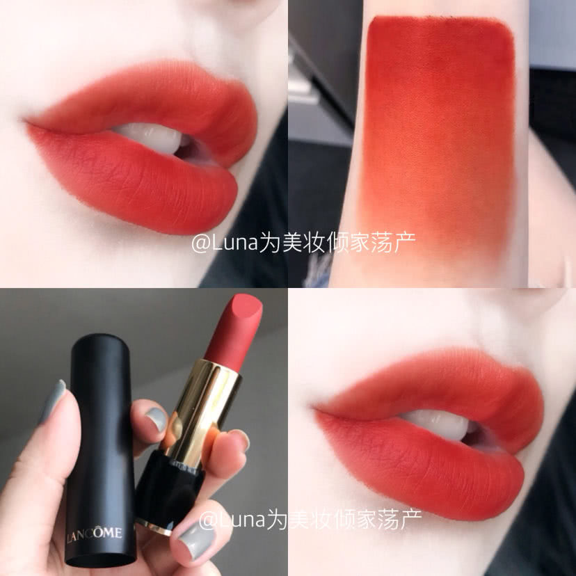 Spot Lancome / 兰蔻 Jingjing mờ son môi bóng vàng ống son 196 cinnabar cam củ cải - Son môi son black rouge màu đỏ đất