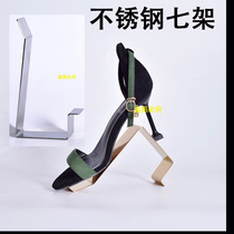 Shoe display rack shoe shop shoe shelf clothing shoe bracket shoe holder shopping mall mid-island window stainless steel display props