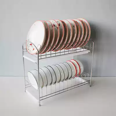 304 stainless steel kitchen bowl rack Bowl storage drain The second floor has a tray air-dried on the edge of the water tank