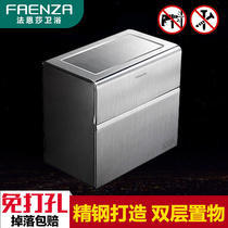 Farnsa free of punching toilet stainless steel 304 paper towels box waterproof toilet paper box toilet paper box hand paper box