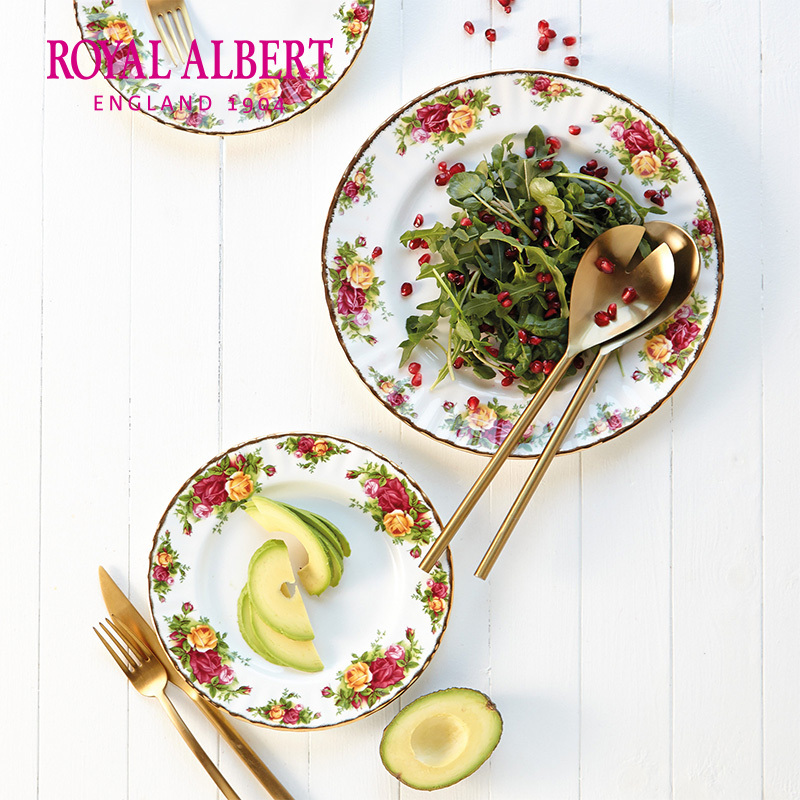 Royal Albert Old Town Rose Bone China Dinner Plate Fruit Plate Dessert Plate European Style Royal Albert Old Town Rose Bone China Dinner Plate Fruit Plate Dessert Plate European Style