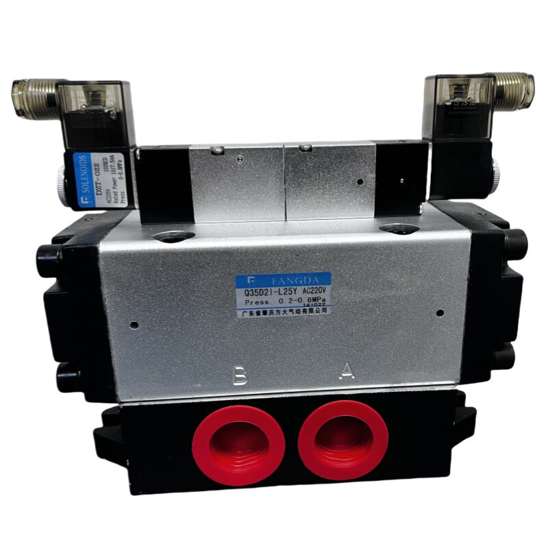 Соленоидный клапан q35d2i-l25y dc24v ac220v 肇庆方大气动元件 qdi 三位五通电磁阀 Fangda