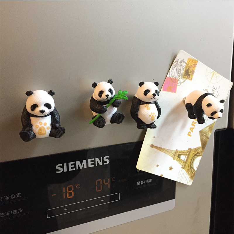 Sichuan Panda Refrigerator Sticker Magnet Creative Home Decoration Message Cute Magnetic Sticker Magnet Set of the Old Foreign