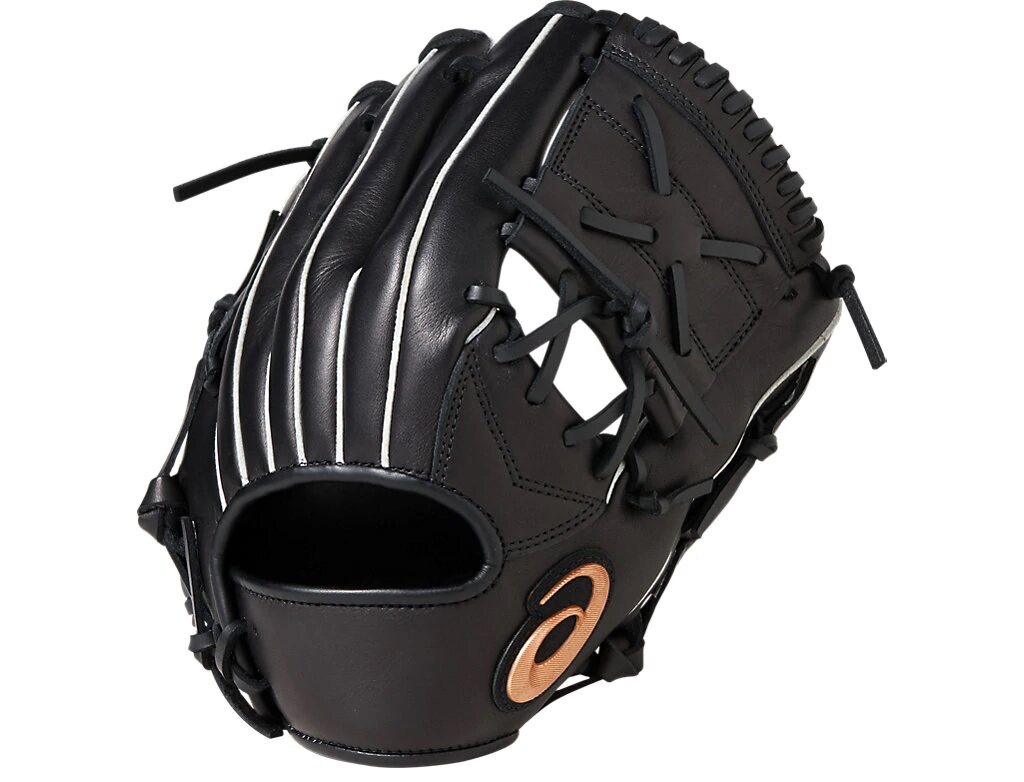 Asics Arthur DIVE juvenile child hard style baseball glove single sheet black