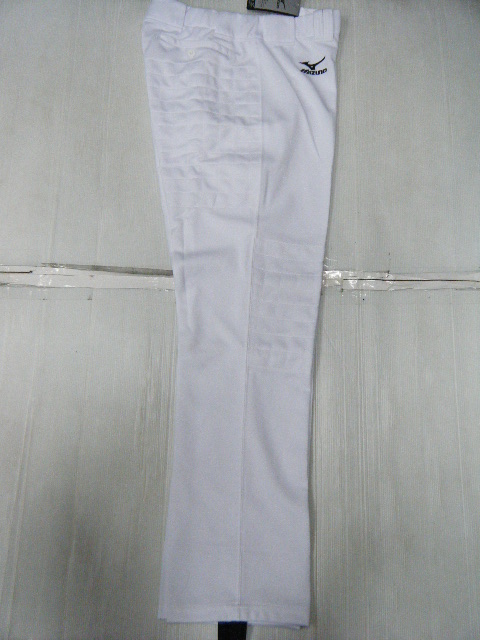 MIZUNO Mezzin Thick Straight Barrel Harness Baseball Pants Double Knee Reinforcement Full White