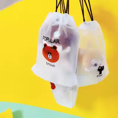 15cm20cm doll storage bag cm PVC frosted waterproof thickened cotton baby clothes storage bag dustproof hanging bag