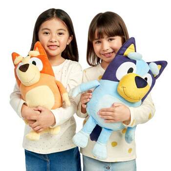 ສົ່ງອອກ puppy ສີຟ້າແທ້ bluey bingo 45cm oversized plush doll hug doll ຂອງຂວັນຂອງຫຼິ້ນເດັກນ້ອຍ