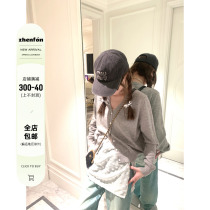 Hole Really Annoying V Collar Knit Button Sweater Sweatshirt Jacket Woman New Spring Autumn Season Grey Blouse Small