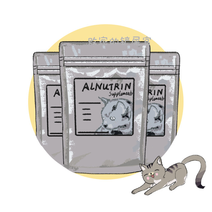 The Loser's Shoveling Officer American Alnutrin Cat Nutrition Powder Homemade Cooked Food Raw Meat Premixed Powder Silver 180 gr