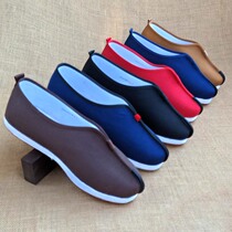 Old Beijing cloth shoes mens melaleuca bottom Monks monks nuns lay meditation waterproof spring and autumn and summer breathable sweat-absorbing soft bottom