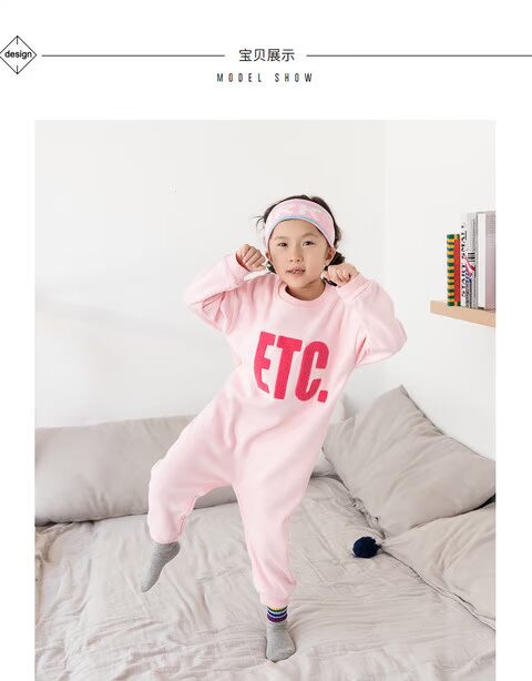 Bộ đồ liền thân cho bé mùa thu đông dài tay 6 cộng nhung 4 size lớn 3 bé trai 2 bé gái 1 tuổi bụng bé bụng quần áo trẻ em giá rẻ