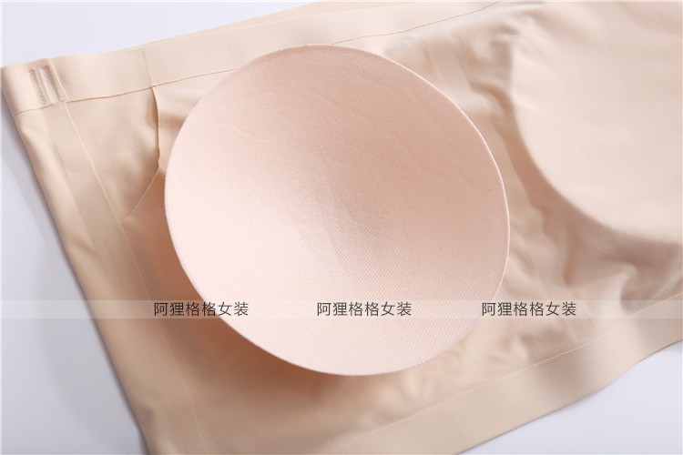 Một mảnh băng lụa liền mạch ống đồ lót hàng đầu nữ chống lóa vành đai ngực pad quây bọc ngực đáy áo mùa hè