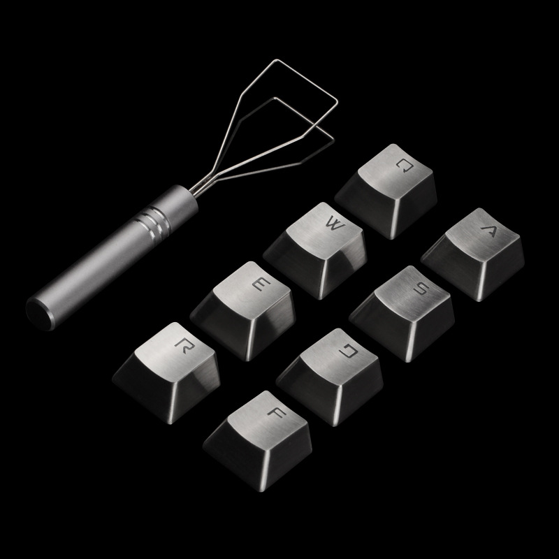 Mechanical Keyboard Stainless Steel Full Metal Key Cap Aluminum Alloy Light Transmission Custom Light Transmission Individuality Single Keycap Cherry