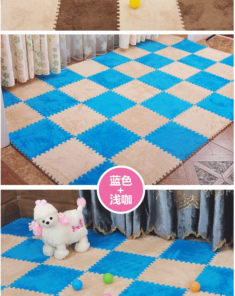 thảm sàn ròng thảm đỏ pad lát lộn phòng ngủ đáng yêu nhà đầy đủ khối cửa hàng lắp ráp sàn khảm - Thảm thảm