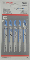 Original Bosch T118A jigsaw strip