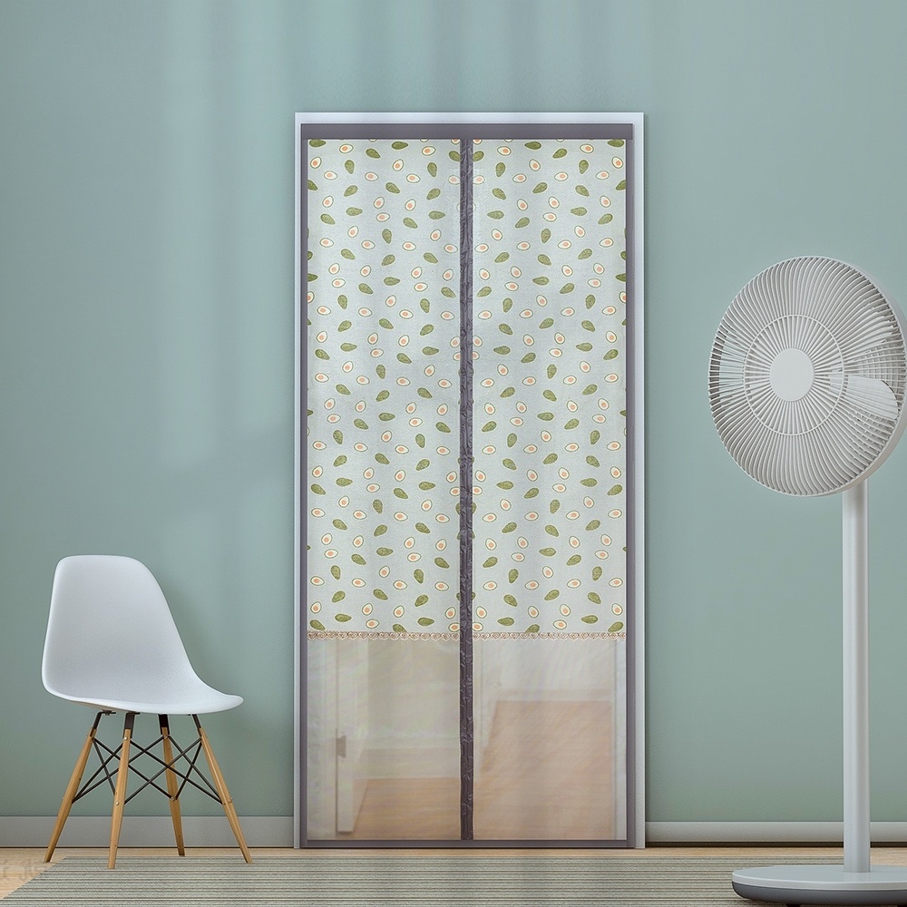 Mosquito-proof door blinds privacy section summer home with bedroom door magic sticker self-suction breathable yarn opaque window dressing room curtain