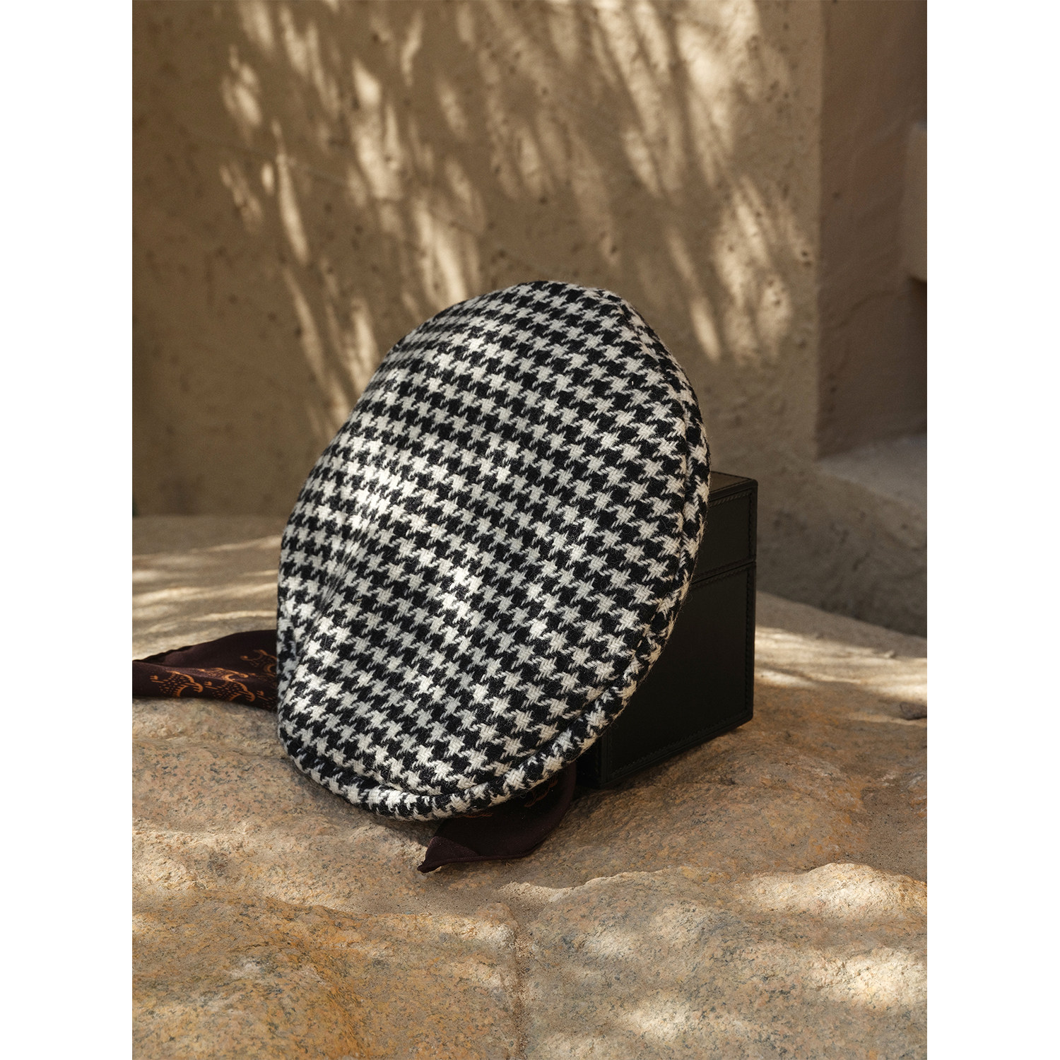 MRS Studios British MOON wool fabric Classic thousand bird grid British vintage hair berets