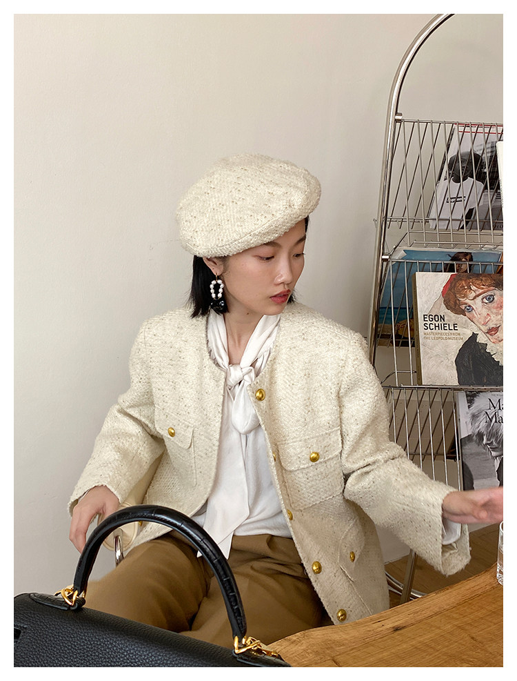 MRS Studios Japan imported French retro painter hat wool tweed temperament small fragrant beret