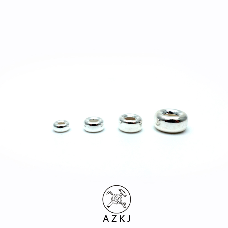 With non-gate 925 sterling silver bagel hollow spacer large Kong Dao disciple beads Beads Buddha bead accessory partition beads