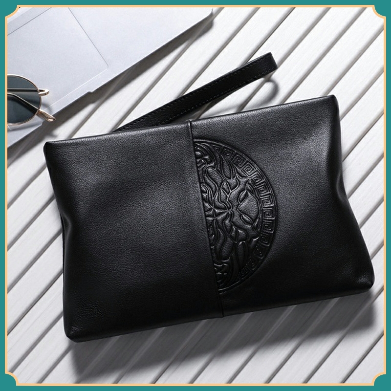 Japan light extravaganza Leather Soft Leather Soft Leather youth individuality Men's hand Get the bag Bull Leather Business Hand Carry Bag