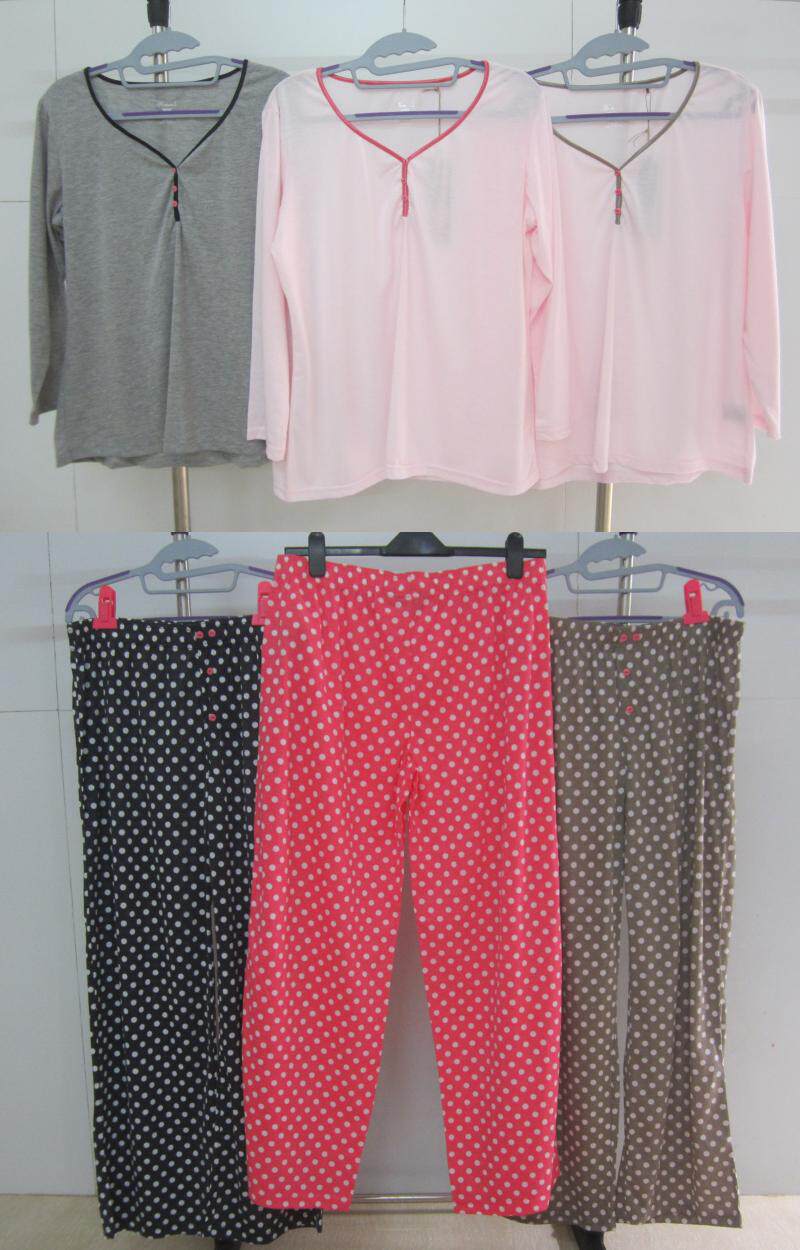 Pyjama pour femme en Coton à manches - Ref 2996983 Image 5