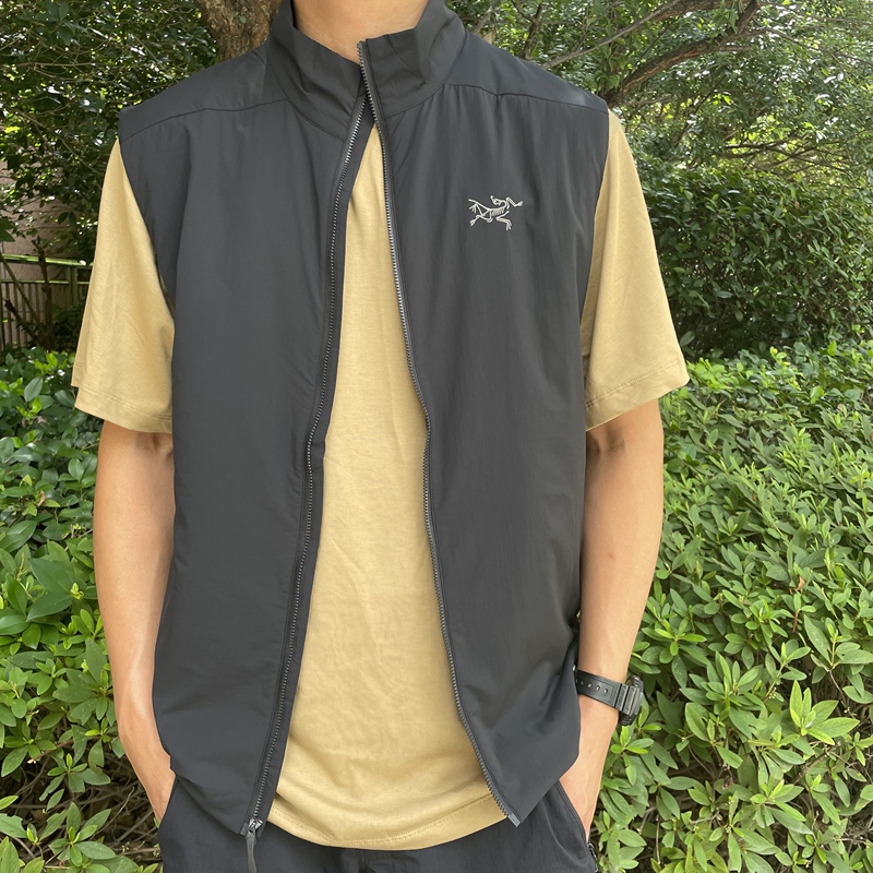 In-Stock Genuine 2025 Arc'Teryx Atom Vest Cotton Jacket with Stand Collar, Warm Men's Vest