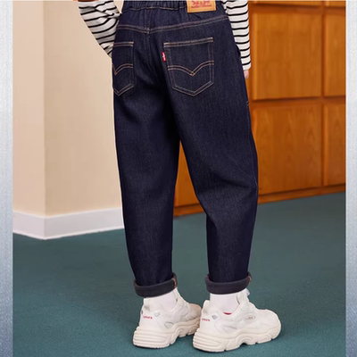 【原牛儿童牛仔裤】李维斯男童裤子加绒保暖春季新款长裤童装女童