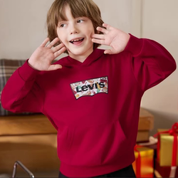 Levis李维斯儿童连帽加绒卫衣