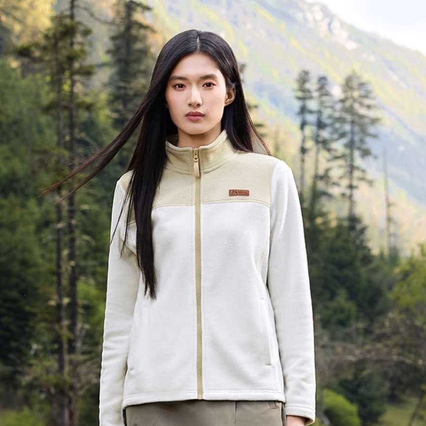 361运动针织外套女2025冬季新款摇粒绒外套舒适常规上衣