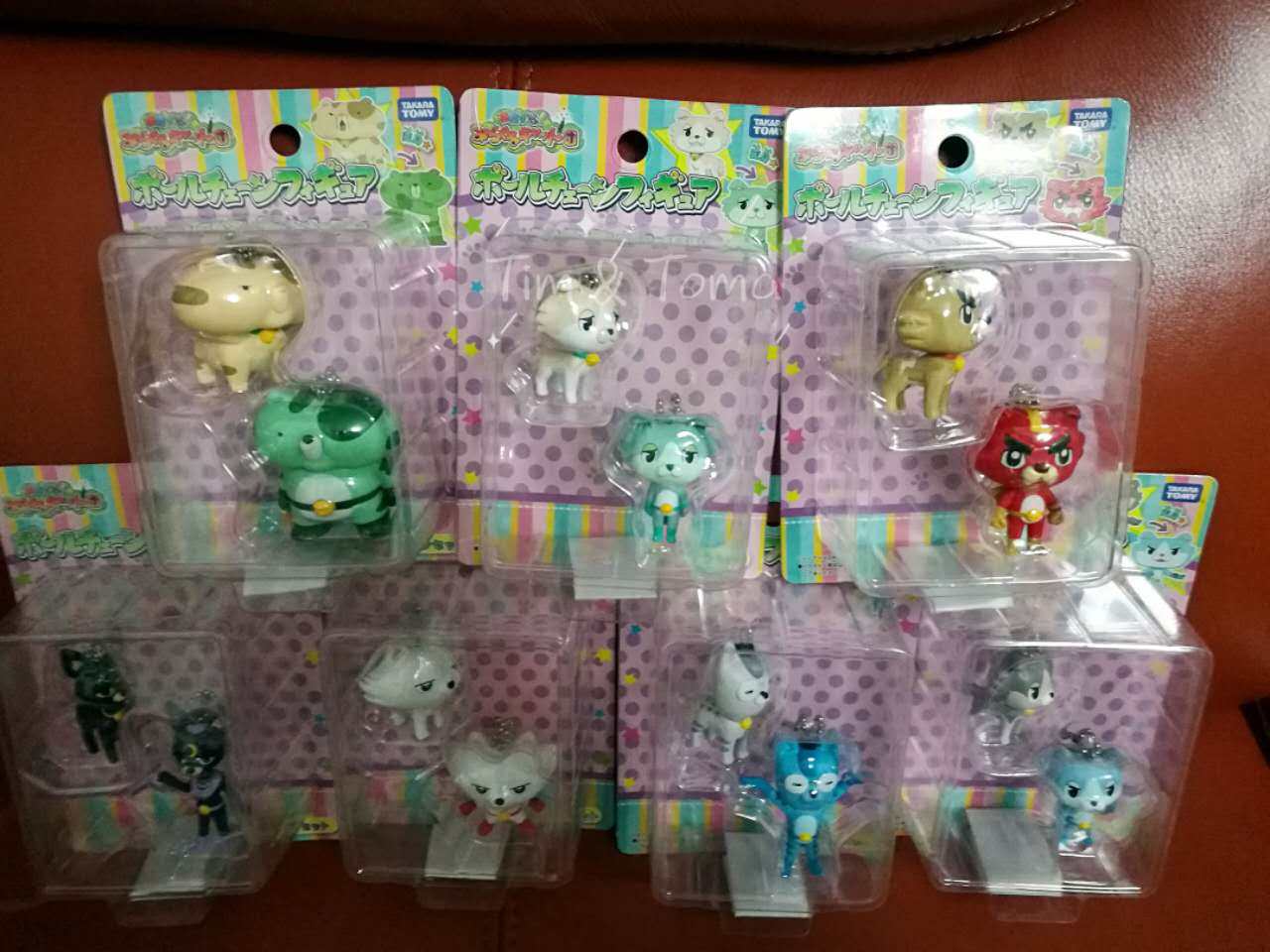 Japan spot TAKARA TOMY Animated Cat Group Change before and after, keychain small pendant couple parent-child