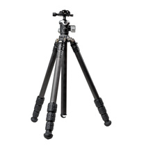 Horse small road MT-1542T new portable anti-fold carbon fiber tripod panoramic tripod head suit professional tripod