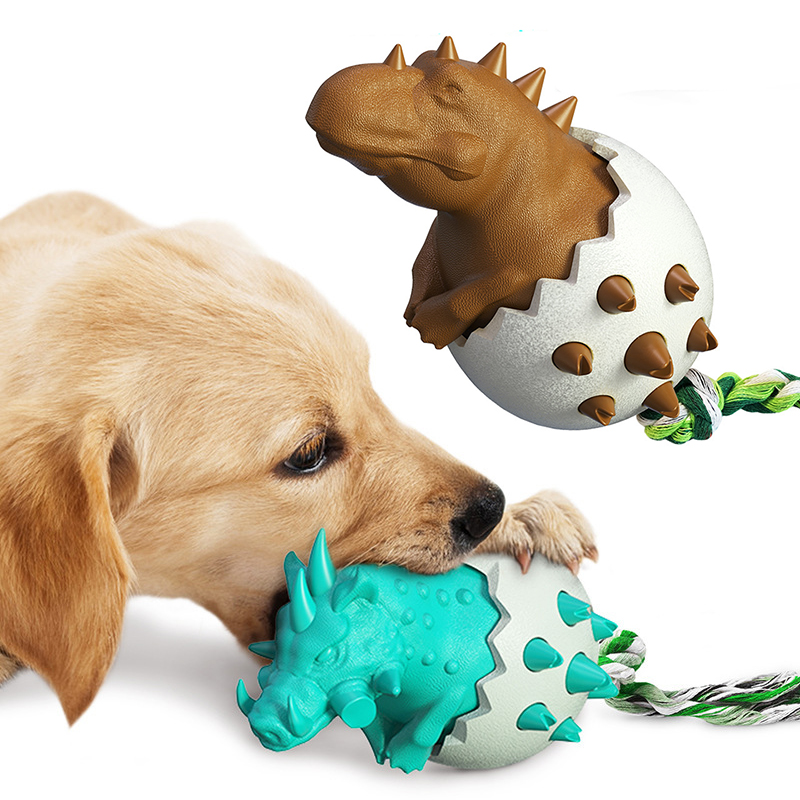 Bionic egg shell grinding toys biting teeth cleaning teeth resistant grinding and biting dog toothbrush dinosaur egg