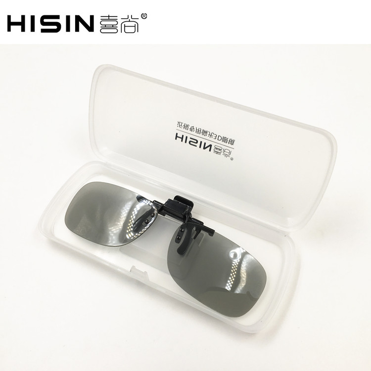 Factory direct sales cinema 3d glasses myopia special polarized clip round polarization 3D hanging clip nationwide