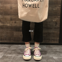 Seven shoes female 2018 new Joker Korean version of Harajufeng ulzzang canvas shoes female students board shoes female