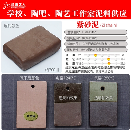 Фиолетовый песчаный грязь мягкая керамика ручной работы элазированная земля -жаркая грязь профессиональная клановая керамика Purple Claundra
