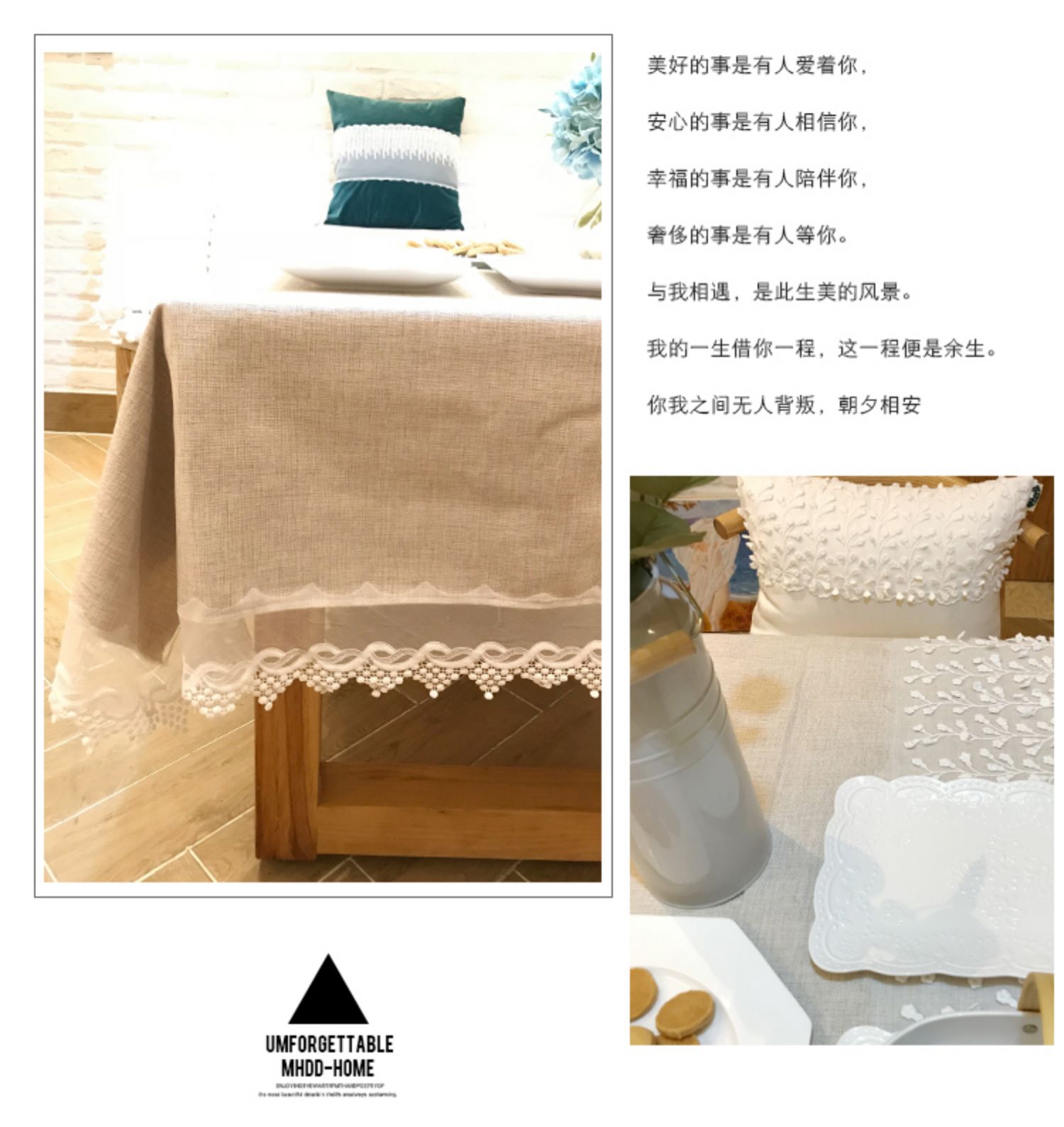 Cotton thief hiện đại tối giản công chúa khăn trải bàn vải đồng bằng phong cách Bắc Âu phòng khách hình chữ nhật ren bàn cà phê vải - Khăn trải bàn khăn trải bàn nhựa pvc