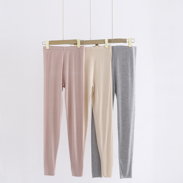 Autumn and winter modal sanitary pants thin ladies slim fit underwear cotton wool pants women's single pants bottoming sanitary pants trousers