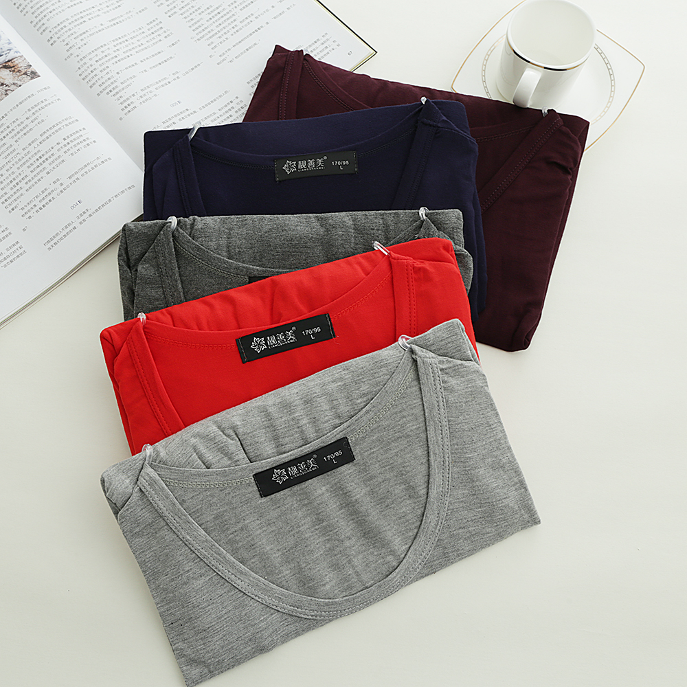 Autumn and winter thin modal autumn clothes men's thermal underwear tops round neck self-cultivation basic bottoming cotton sweaters