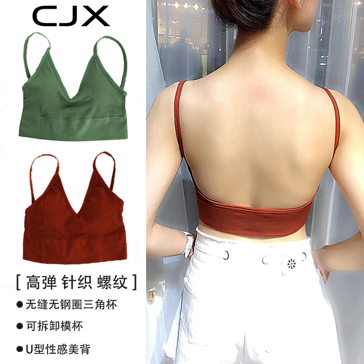 Summer Korean version of the thin belt side tube top anti-light gathering bra beauty back wrap chest camisole underwear top ladies