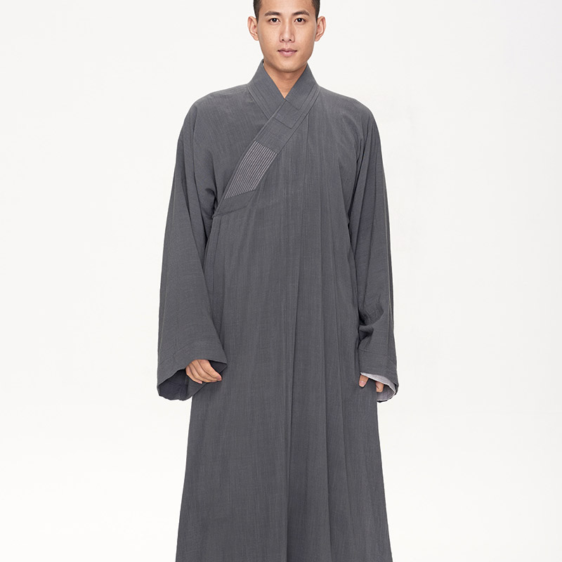 Bodhi Boutique Cimarginal Cotton Linen Monk Served Summer Washed Hemp Yarn Cool And Breathable Long Coat Great Vest