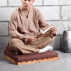 Монашеская одежда 慈缘棉麻僧服打坐/居士服 水洗棉 纯棉禅修收口裤夏季 yhf008