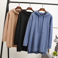 Cộng với size nữ 2019 thu đông 2018 phiên bản mới của Hàn Quốc áo hoodie rộng rãi cho nữ áo len - Vòng cổ áo len