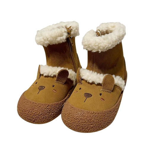 Милые утепленные сапоги подходит для мужчин и женщин для девочек, в корейском стиле, средней длины