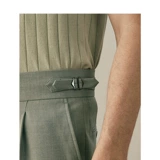 Серый Неаполь Саймон Плансы Париж после микро -точного бизнес -бизнес -стройного мужского досуга брюки лето лето