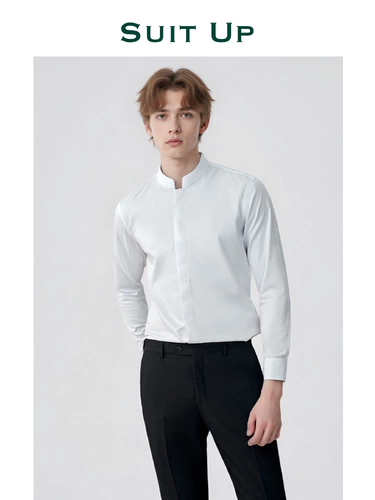 Хлопковая рубашка для отдыха, китайский стиль, облегающий крой