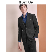 Wool suit mens suit thick business casual dress slim mens suit suit dress three-piece custom