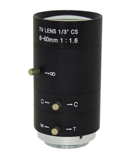 Manual aperture 6-60mm surveillance camera zoom lens manually focusing CS cash register gun lens