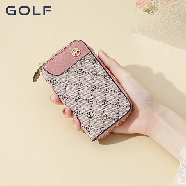 GOLF钥匙包女小巧迷你卡包车钥匙通用钥匙扣老花多功能锁匙包收纳